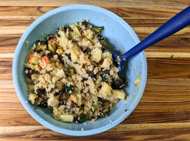 5 Step Brussel Sprout Quinoa Salad