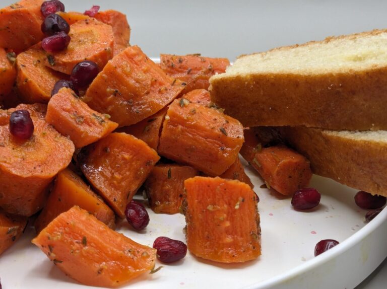 Roasted Carrots with Orange and Pomegranate