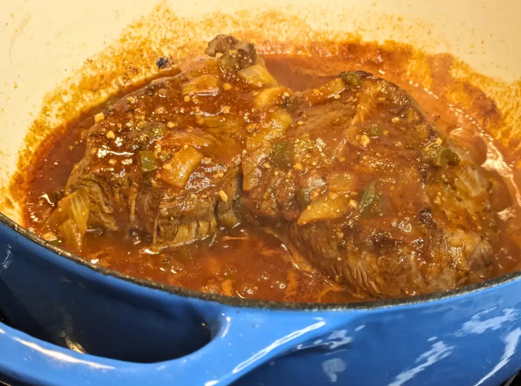 beef barbacoa in a pot