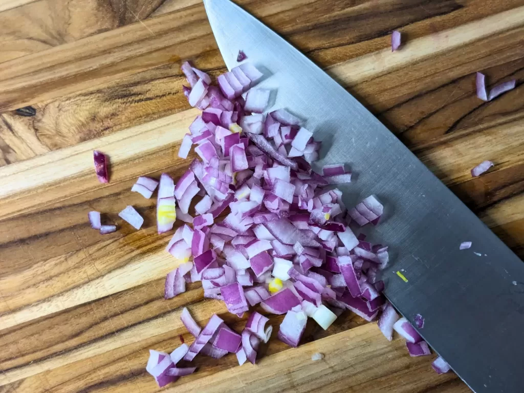 diced onions